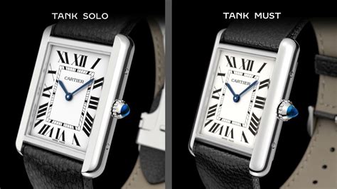 cartier tank solo vs must.